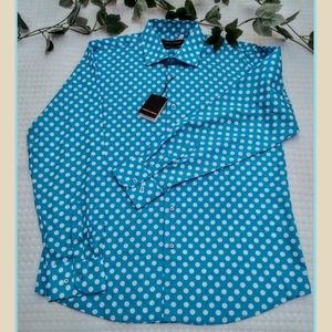 American Breed Men Long Sleeve Large Turquoise